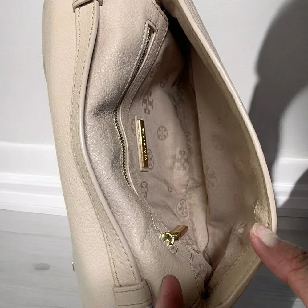 Tory Burch Jamie Blush Pink Leather Convertible Crossbody Clutch Gold Hardware